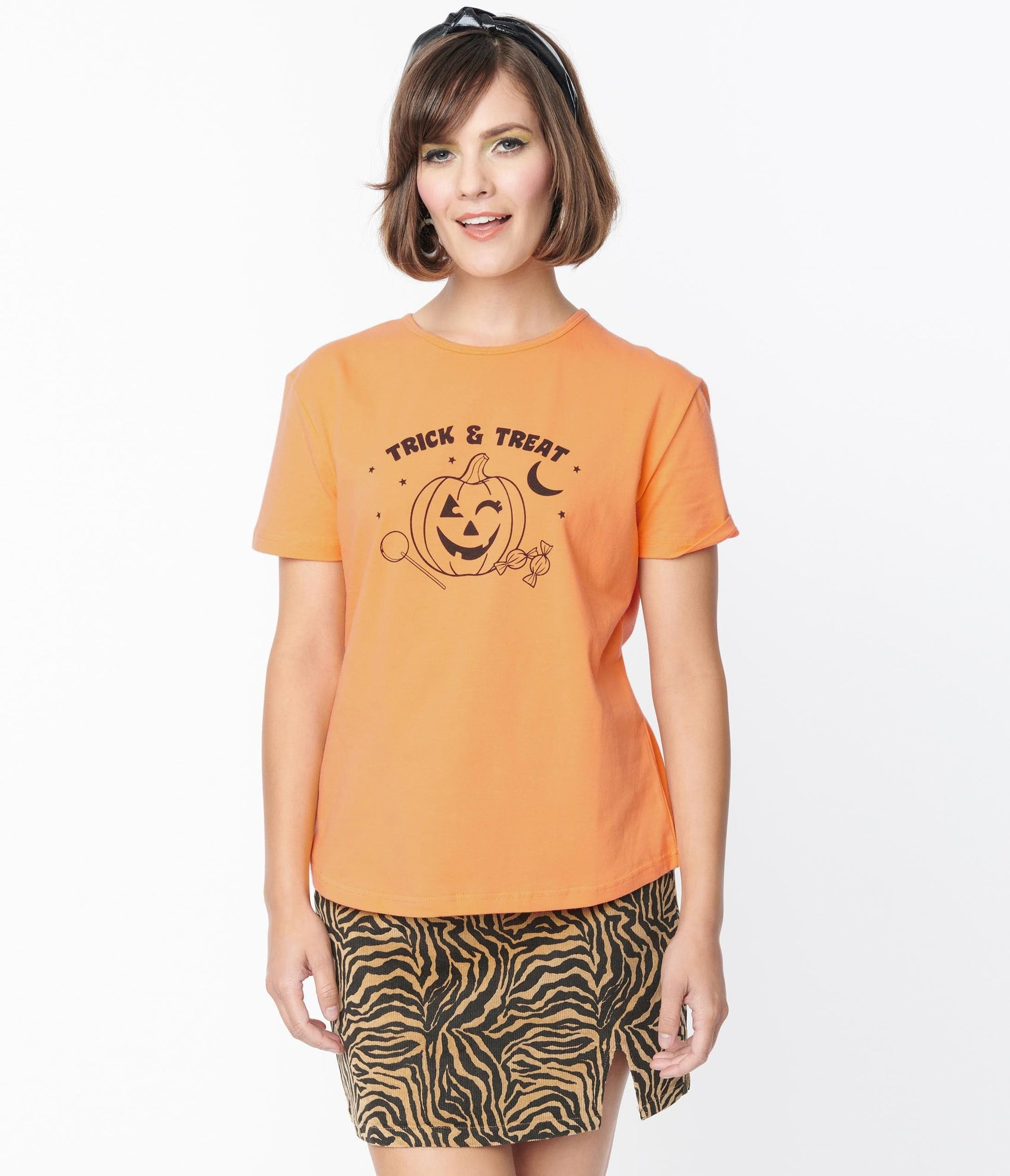 Trick Or Treat Fitted Graphic Tee