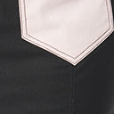 Smak Parlour Plus Size Black & Pink Contrast Button Mini Skirt