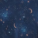 Unique Vintage Navy & Golden Galaxy Neck Tie Maxi Dress
