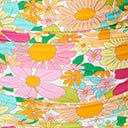 Unique Vintage Multicolor 1970s Floral Pismo Romper Swimsuit