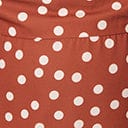 Plus Size Rust Red & Cream Polka Dot Swing Dress