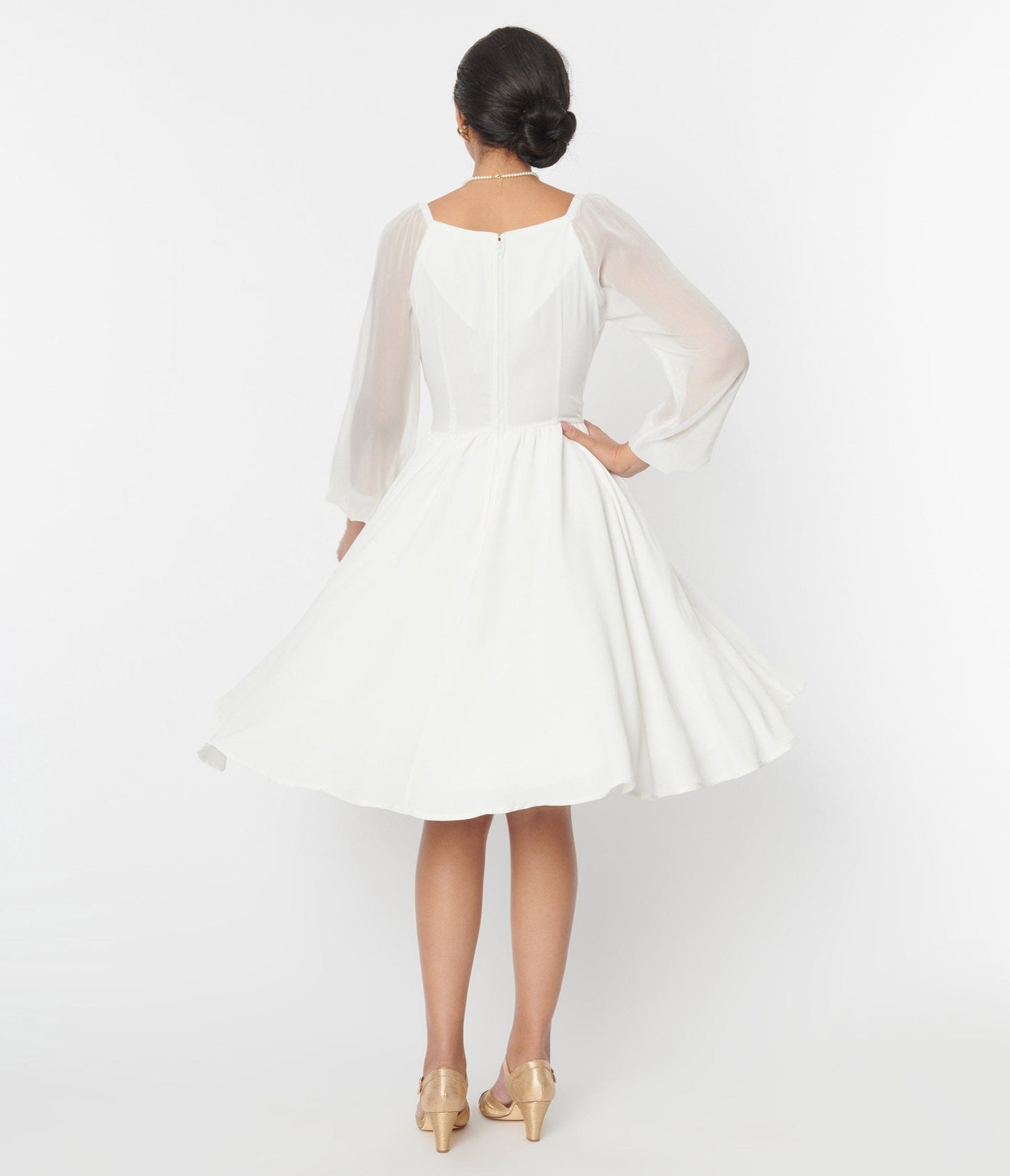 Ivory Dior Bridal Swing Dress