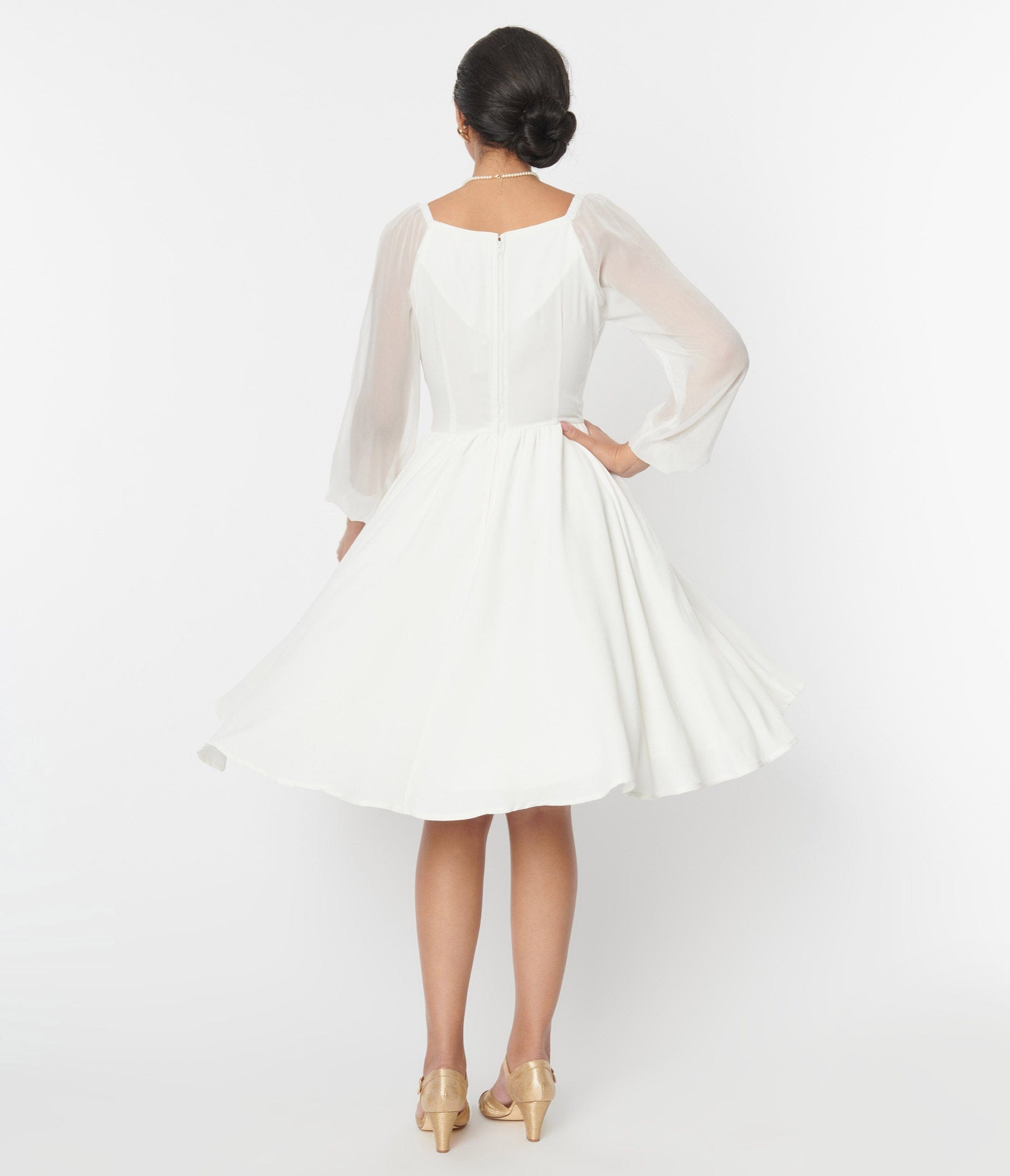 Ivory Dior Bridal Swing Dress