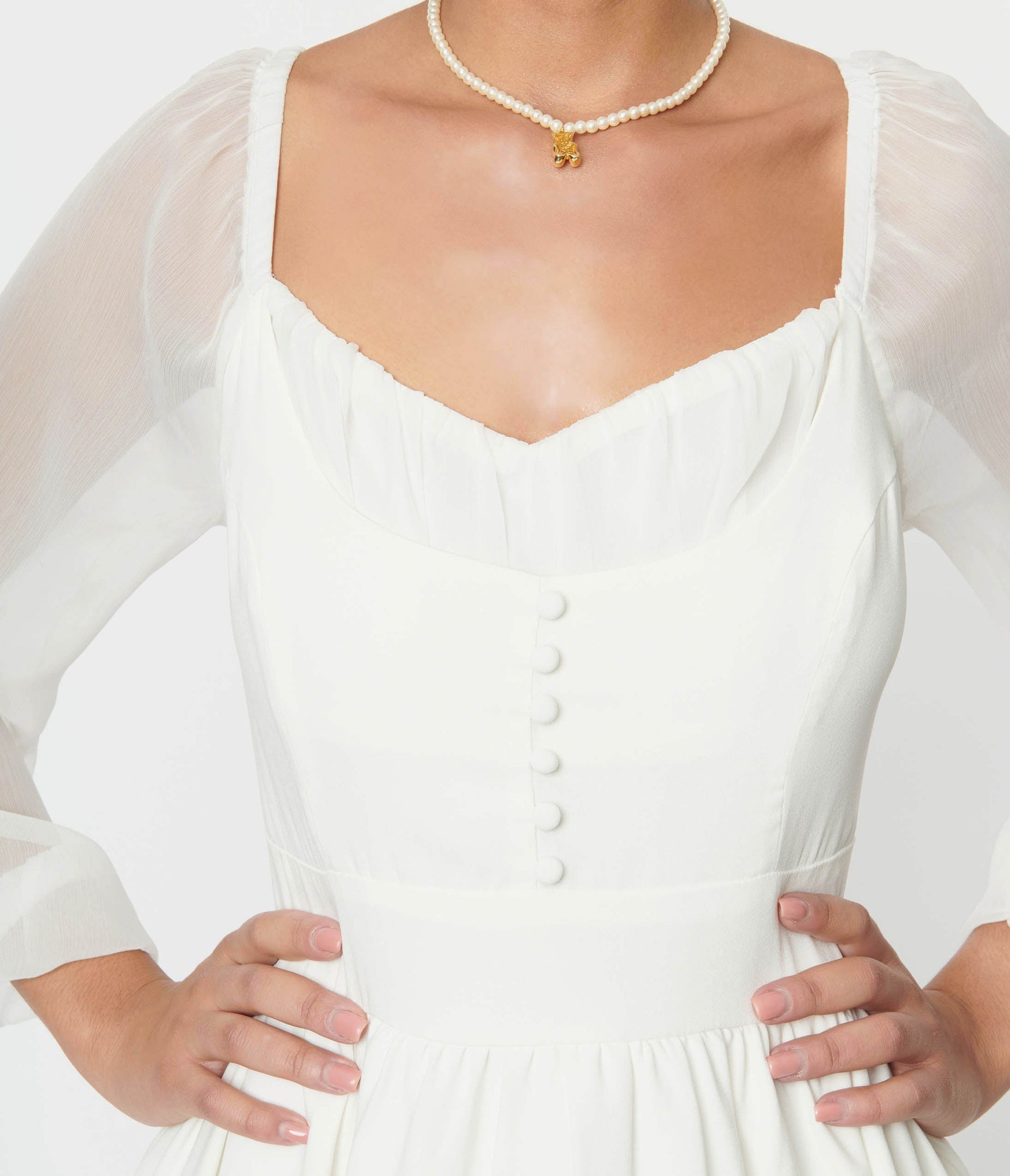Ivory Dior Bridal Swing Dress
