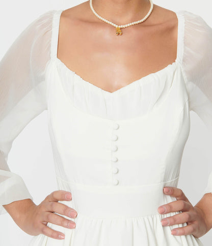 Ivory Dior Bridal Swing Dress
