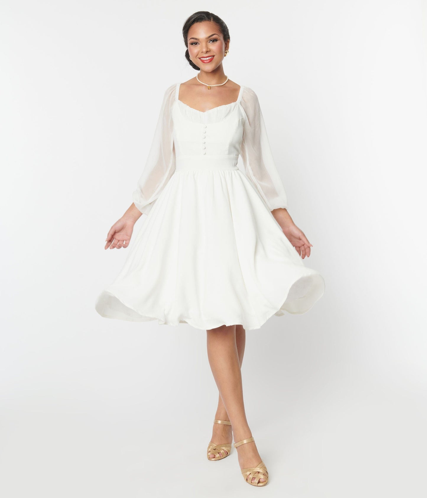 Ivory Dior Bridal Swing Dress