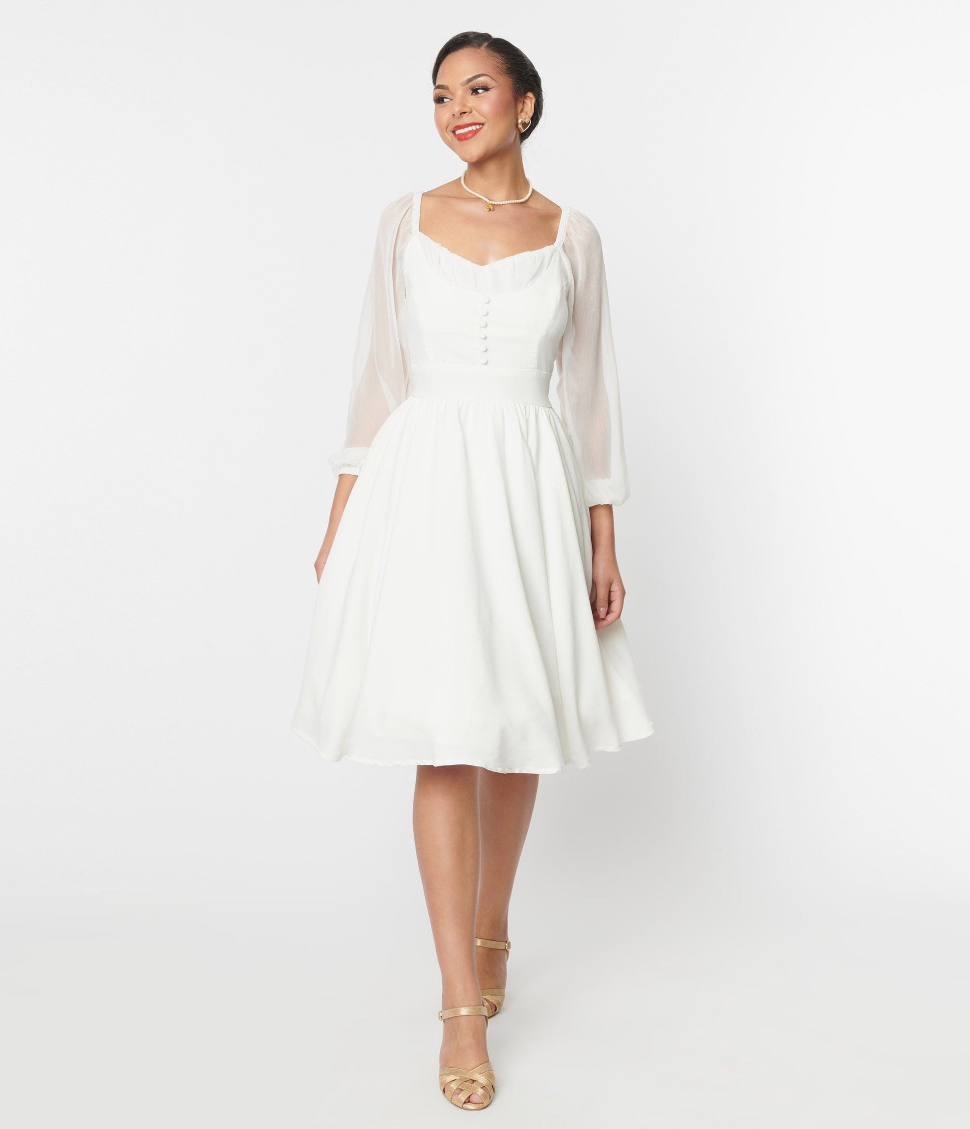 Ivory Dior Bridal Swing Dress