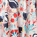 Unique Vintage Peach Skunk Print Hedda Swing Dress