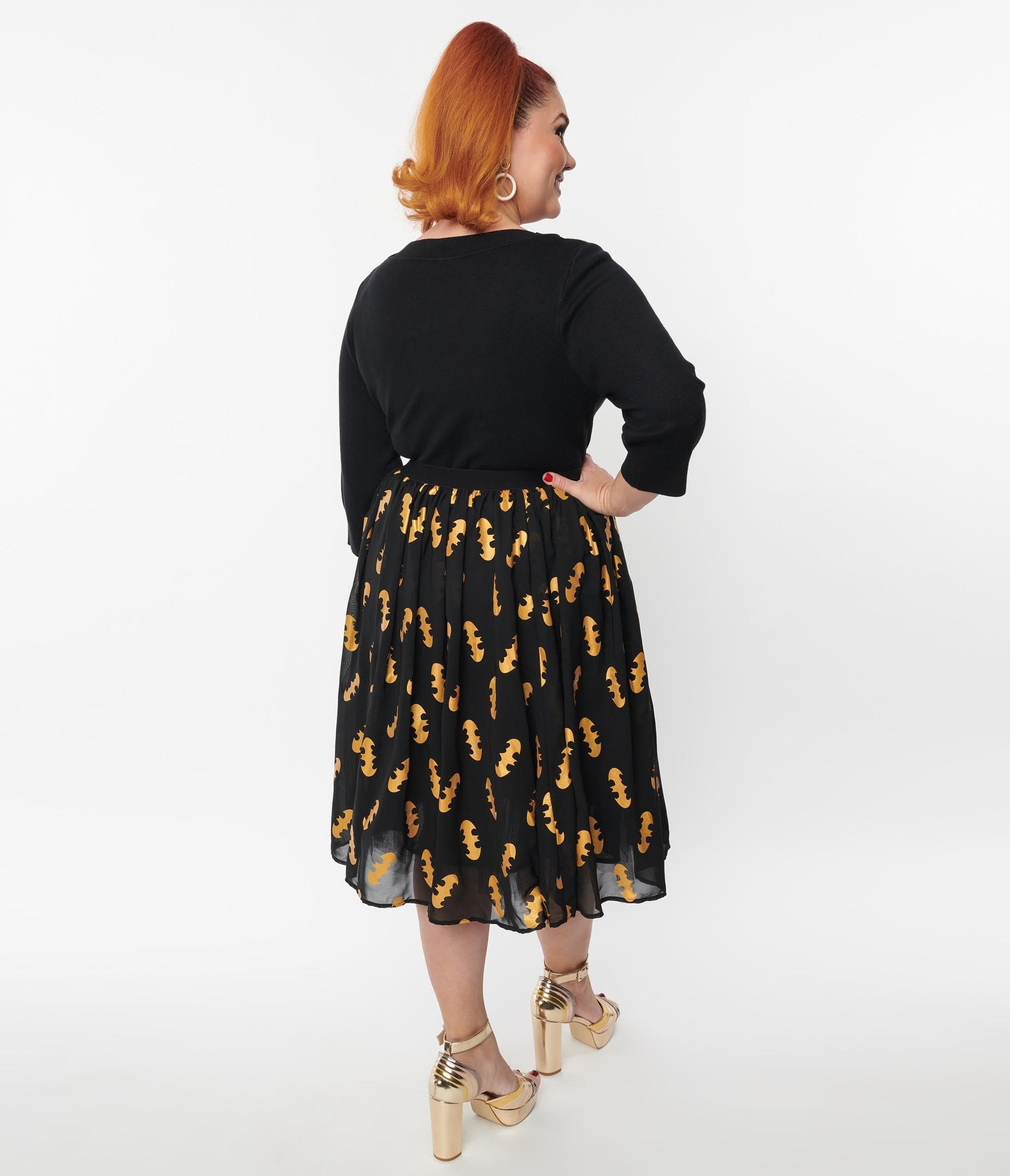 DC Comics x Unique Vintage Batgirl Logo Tulle Hilty Skirt