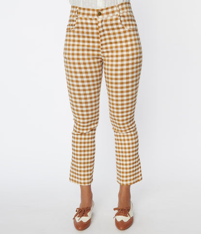 Mustard Gingham Pants