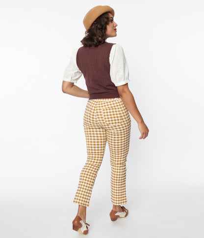 Mustard Gingham Pants