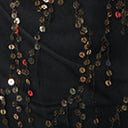 Black Mesh & Gold Sequin Kimono