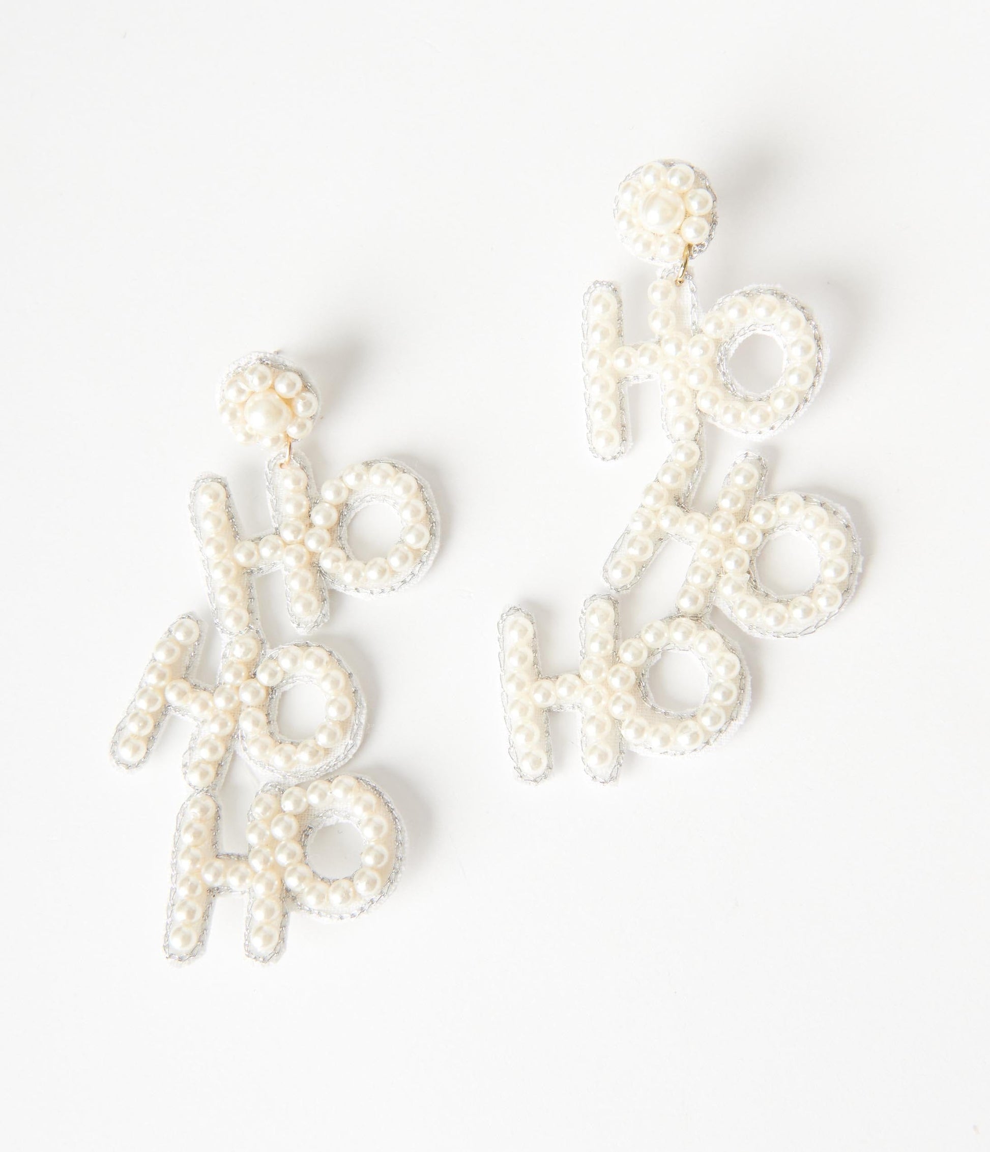 Ho Ho Ho Pearl Drop Earrings