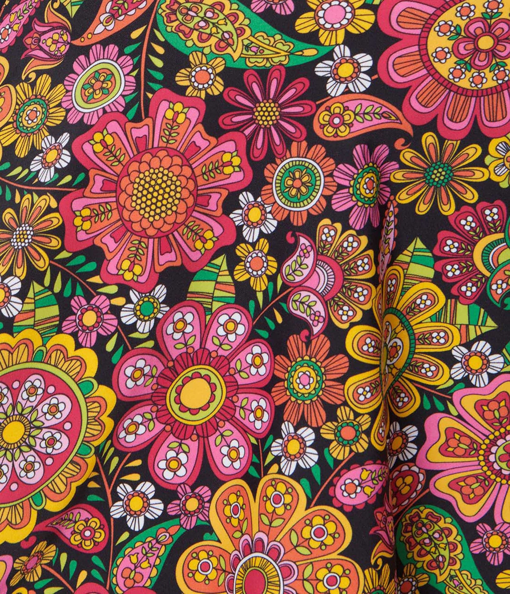 Unique Vintage Kaleidoscope Floral Skirted Wendy Swimsuit