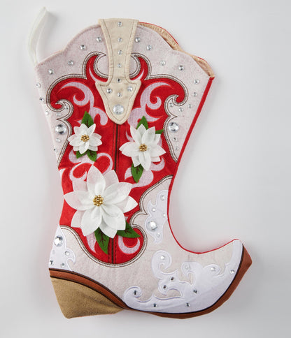 Red Cowgirl Boots Stocking