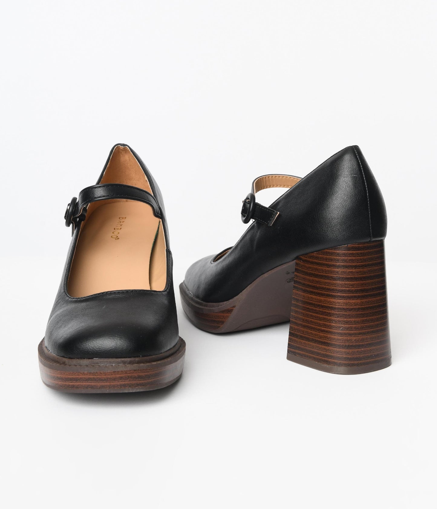 Black Mary Jane Block Heels