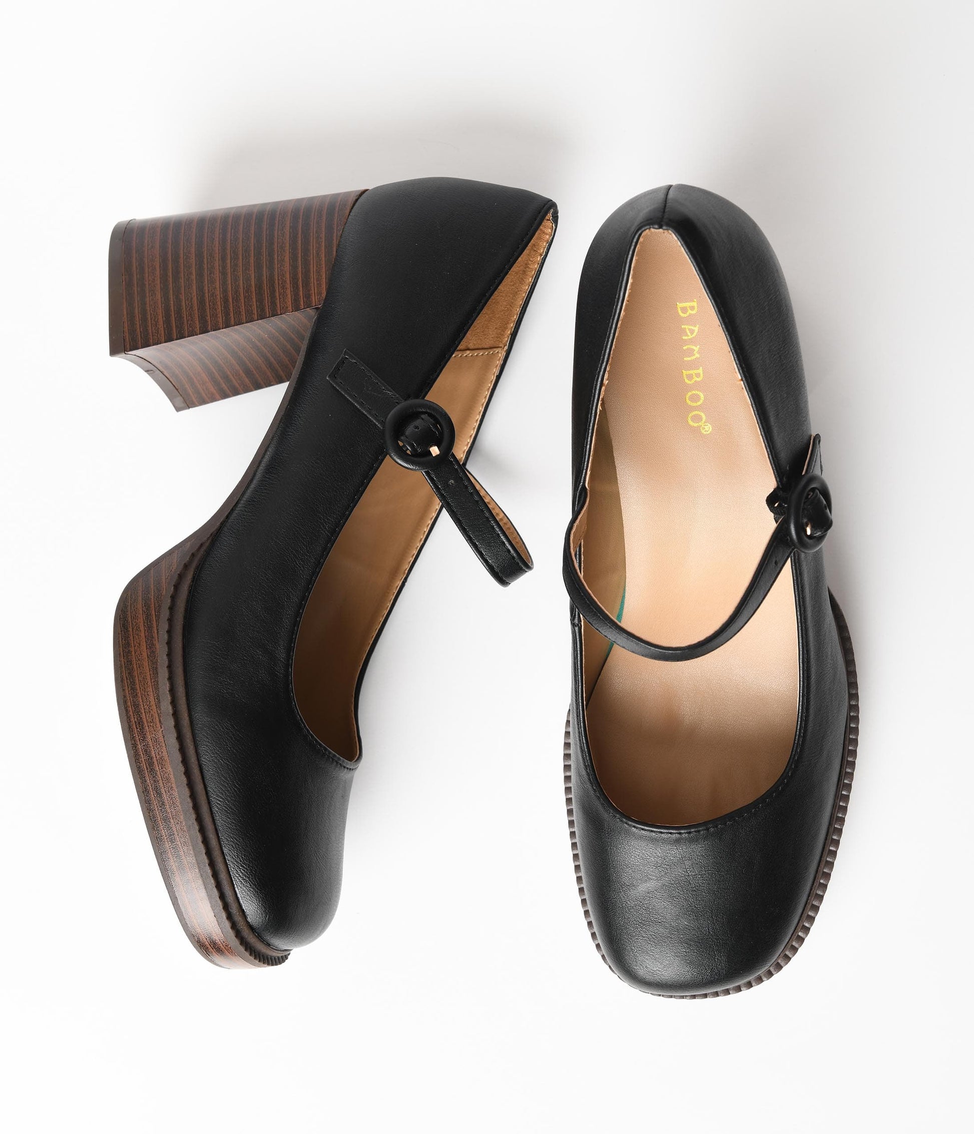 Black Mary Jane Block Heels