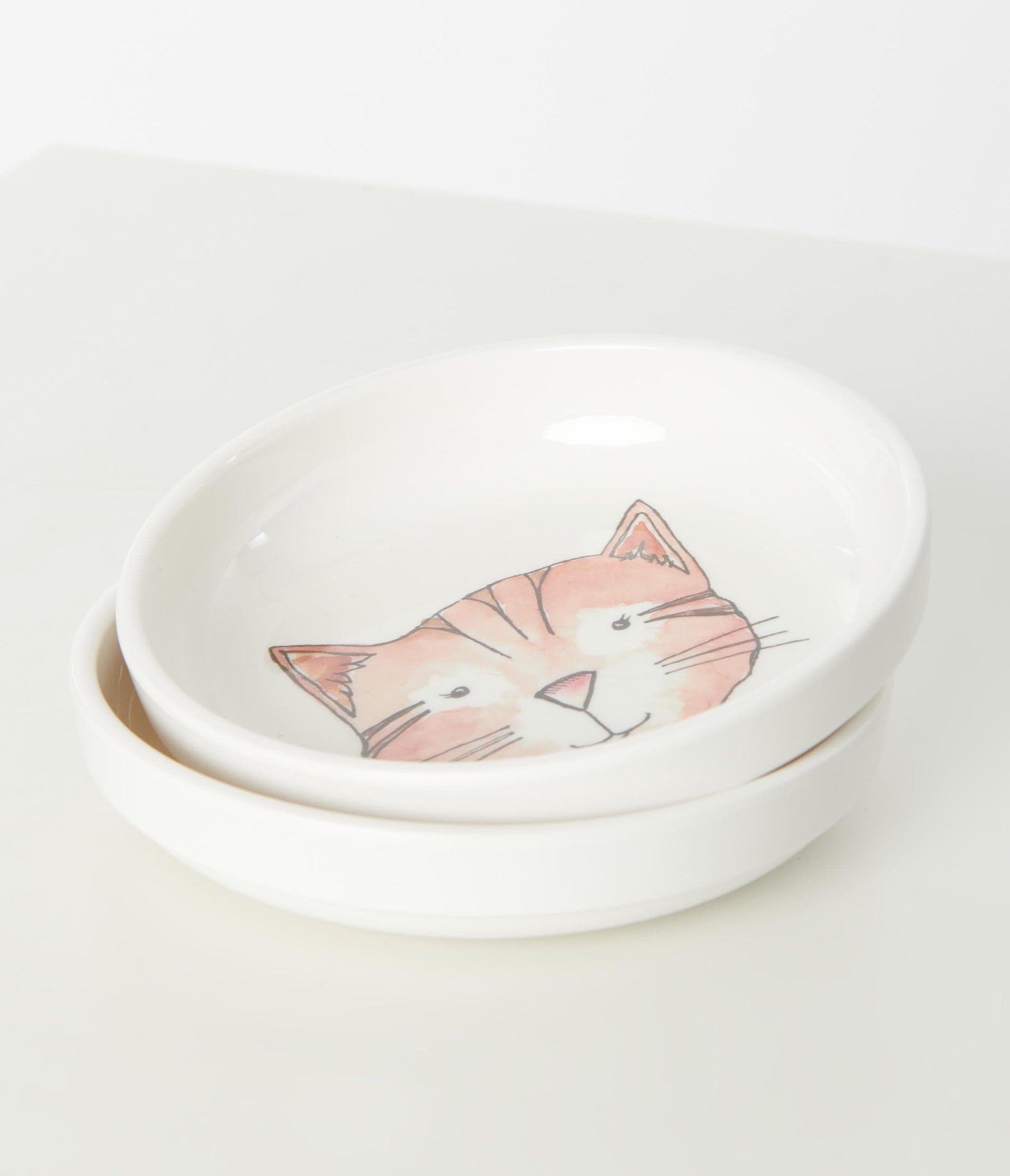 Watercolor Cat Pet Bowl Set