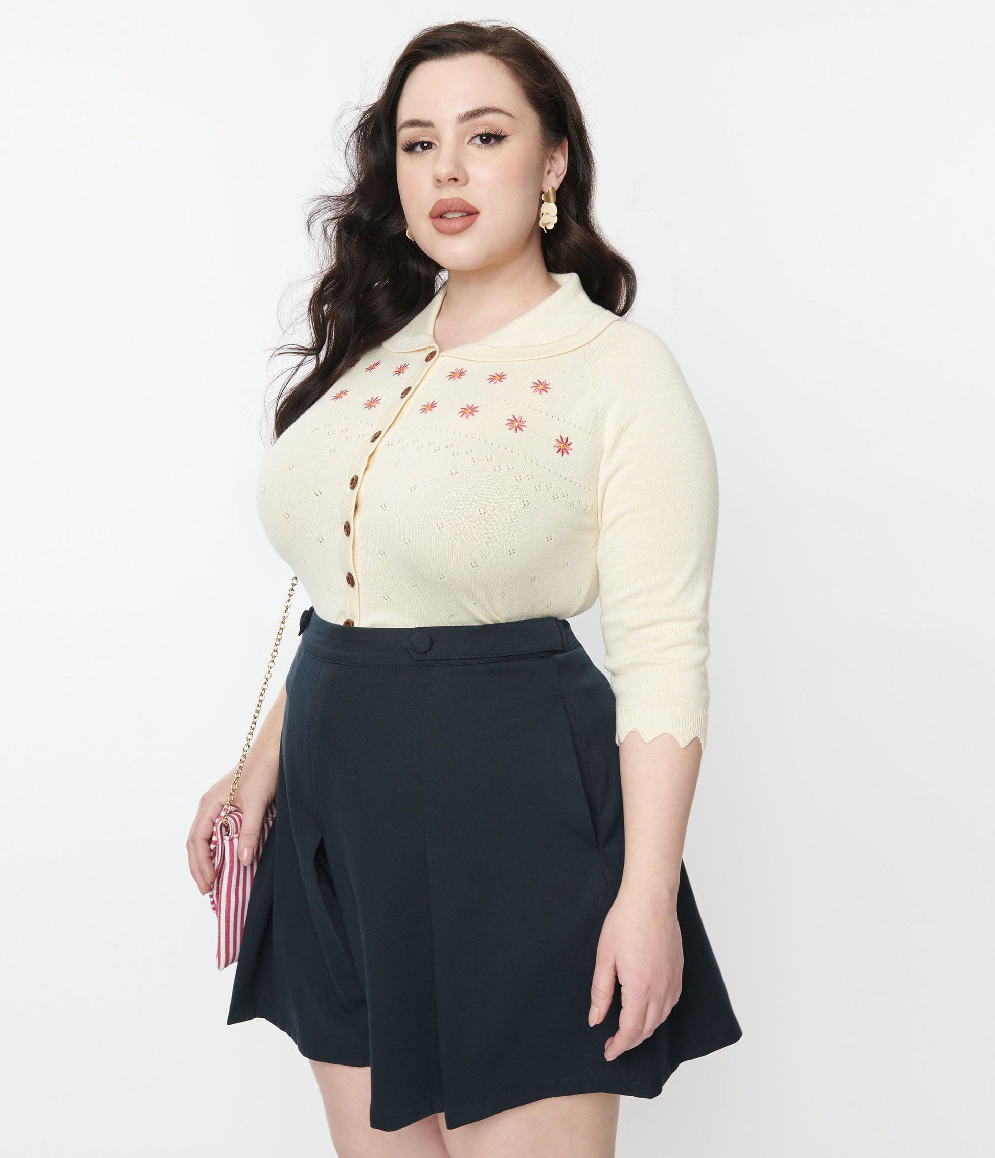 Ivory Floral Cardigan