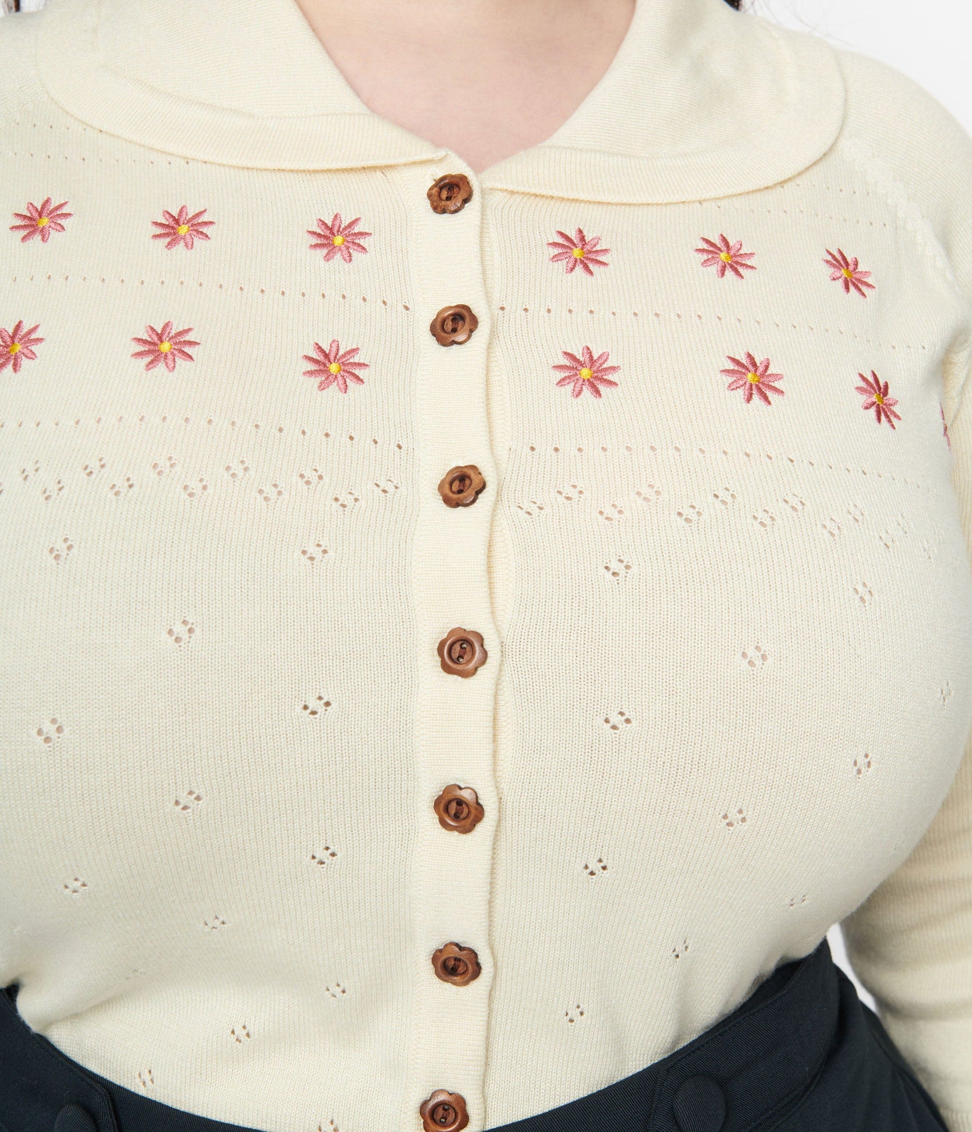 Ivory Floral Cardigan