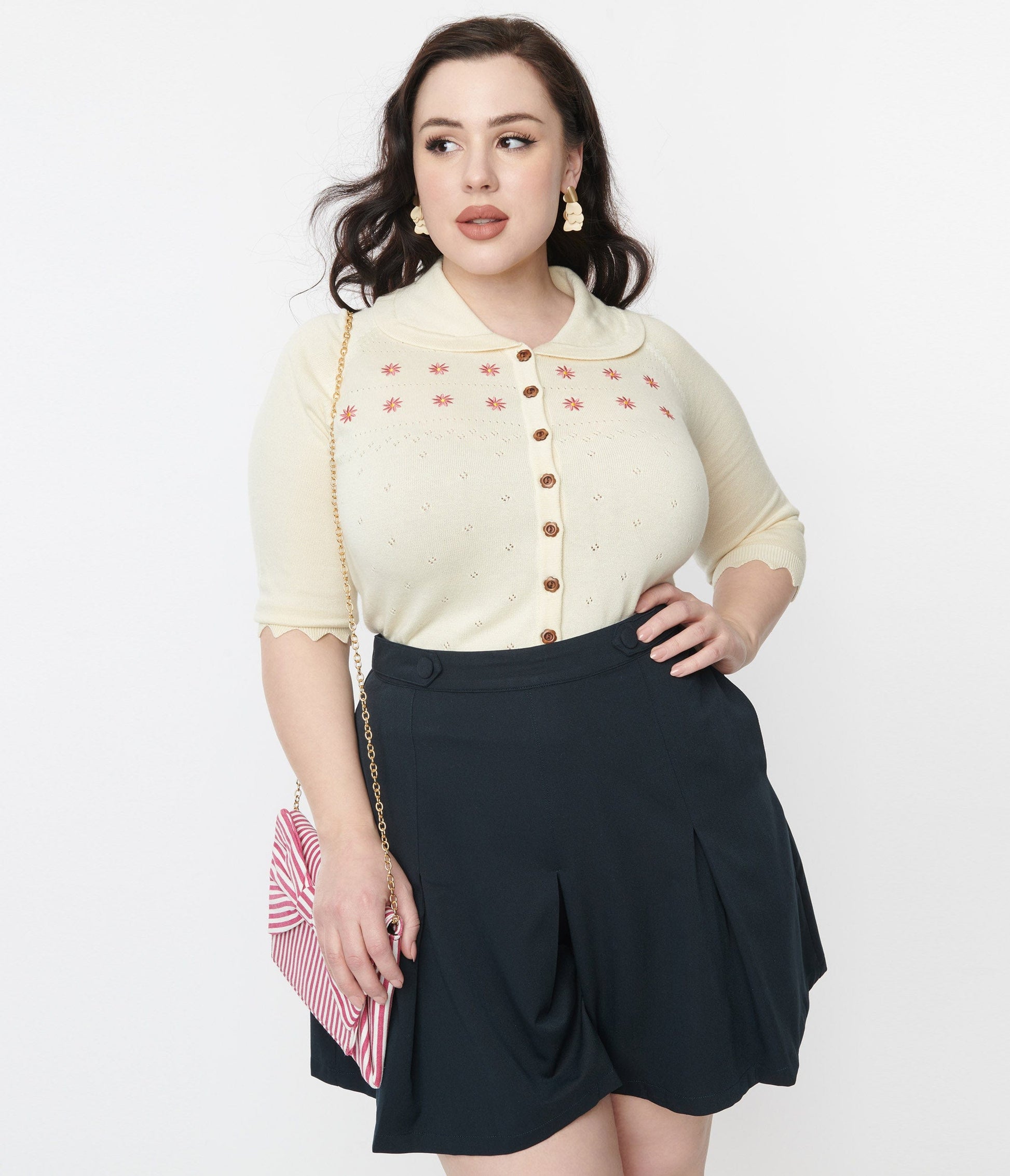 Ivory Floral Cardigan