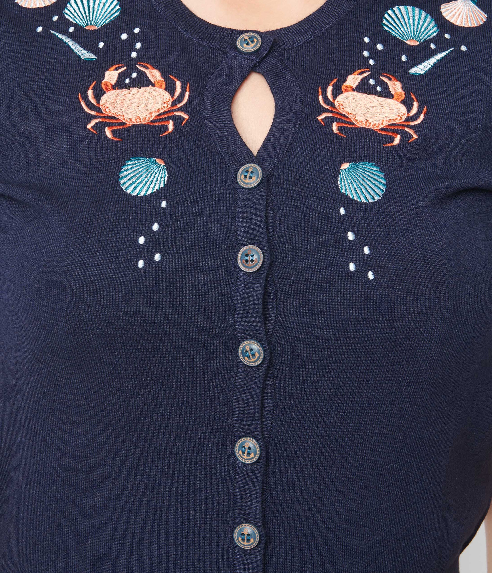 Navy Blue Summer Beach Cardigan