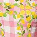 Pink Gingham & Lemons Bella Swing Dress