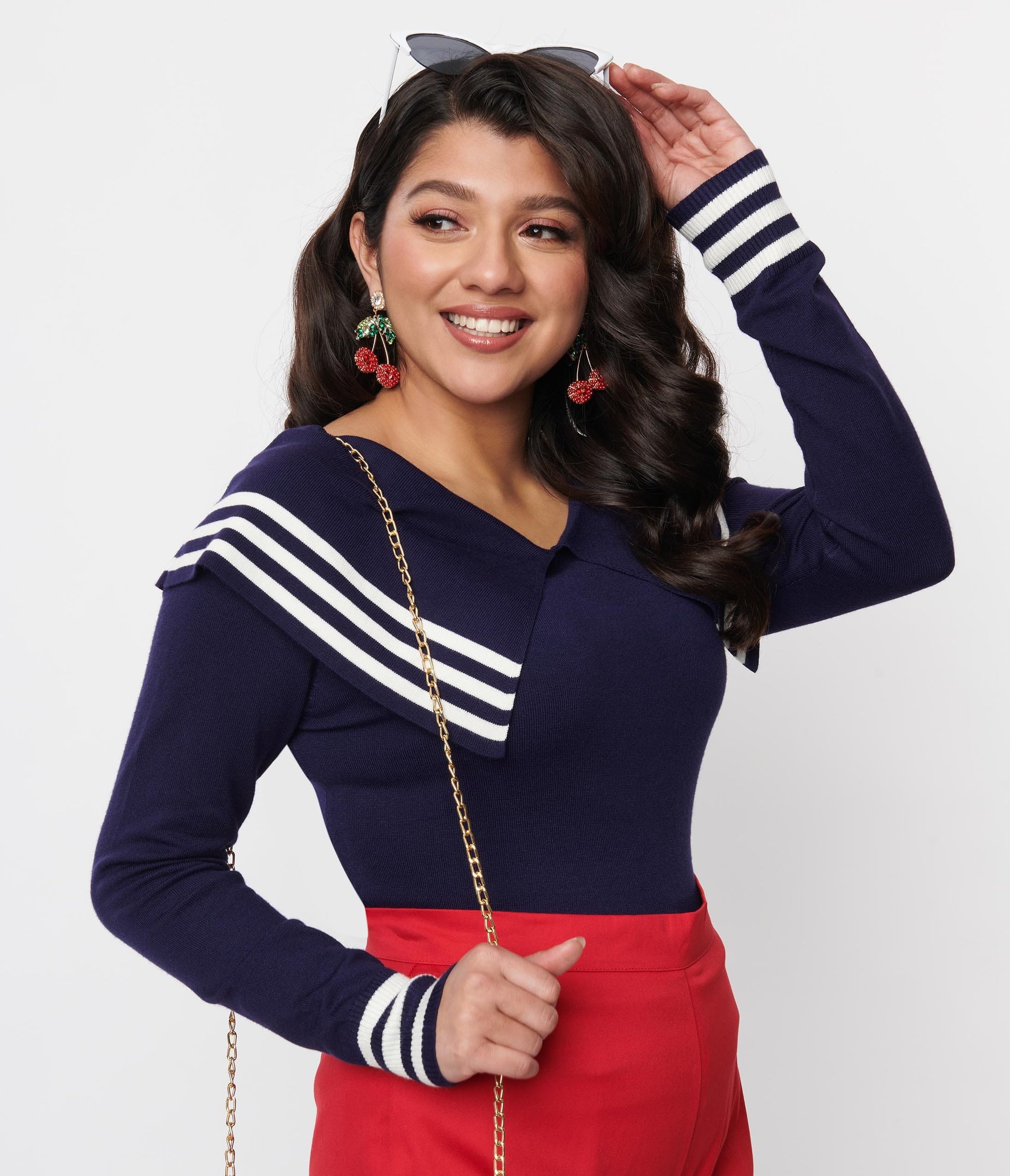 Navy & White Sailor Sweater