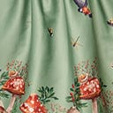Voodoo Vixen Olive Green Woodland Satin Swing Dress
