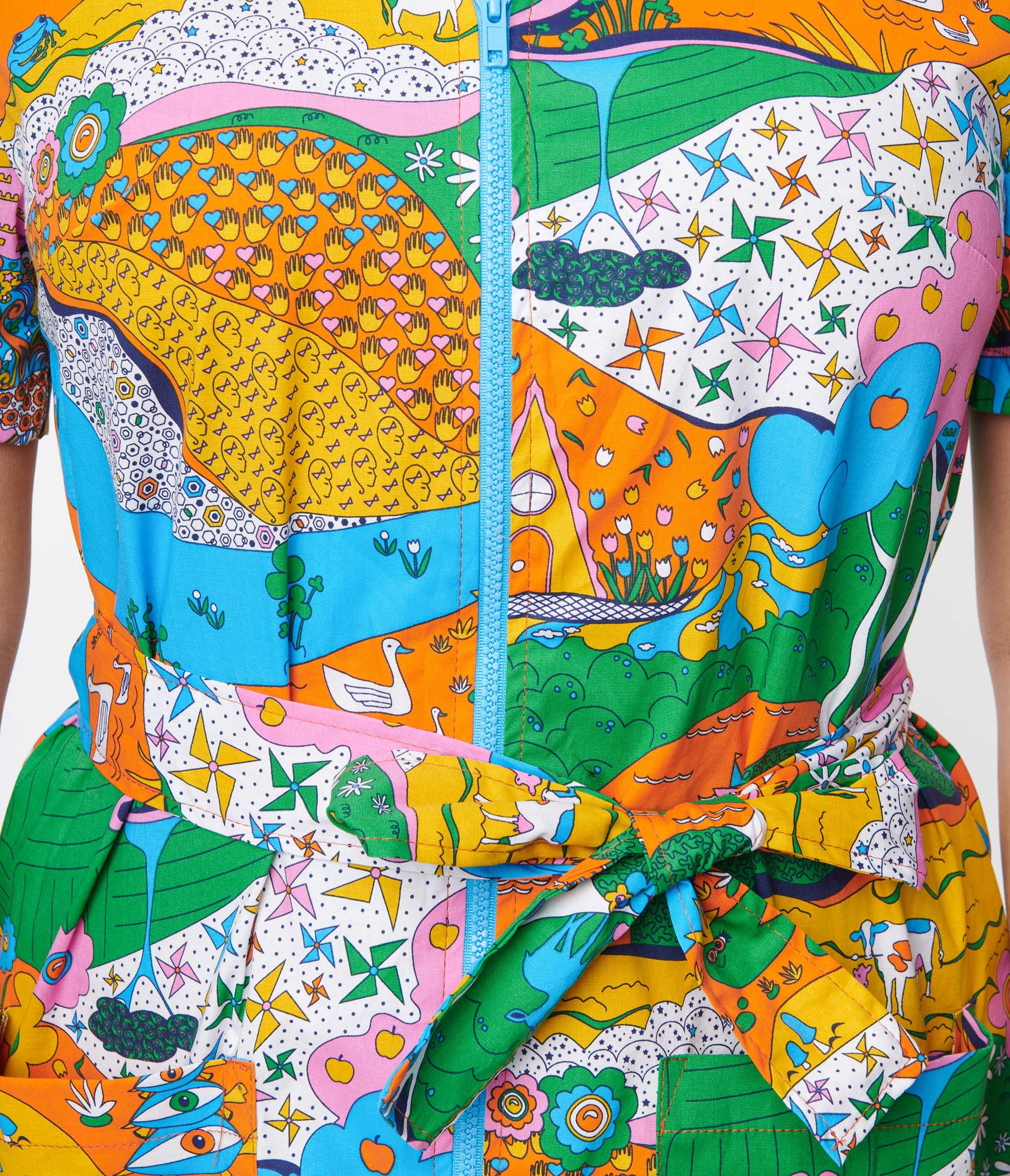 Rainbow Psychedelic Shirt Dress