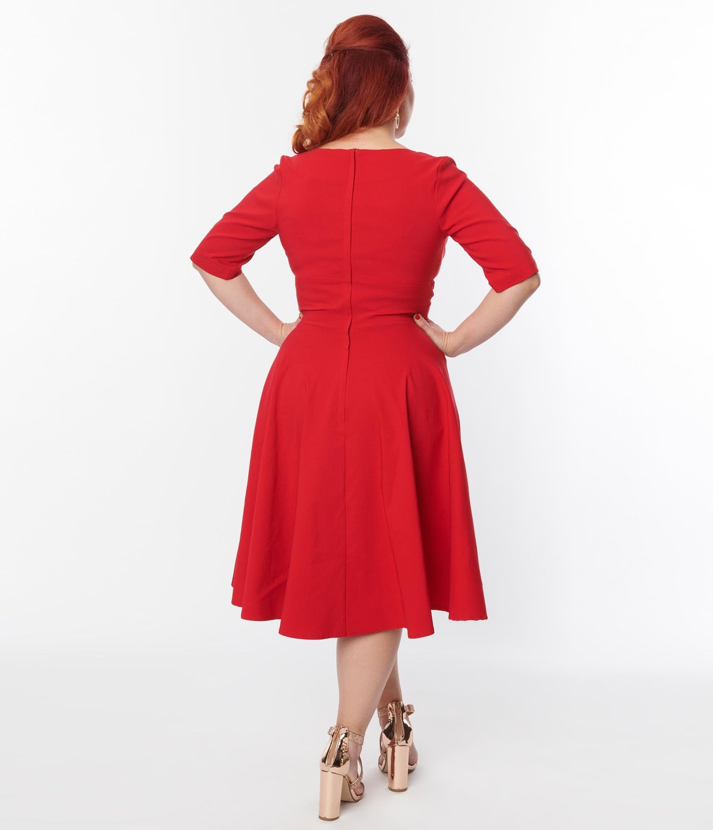 Collectif Plus Size Red Trixie Doll Dress