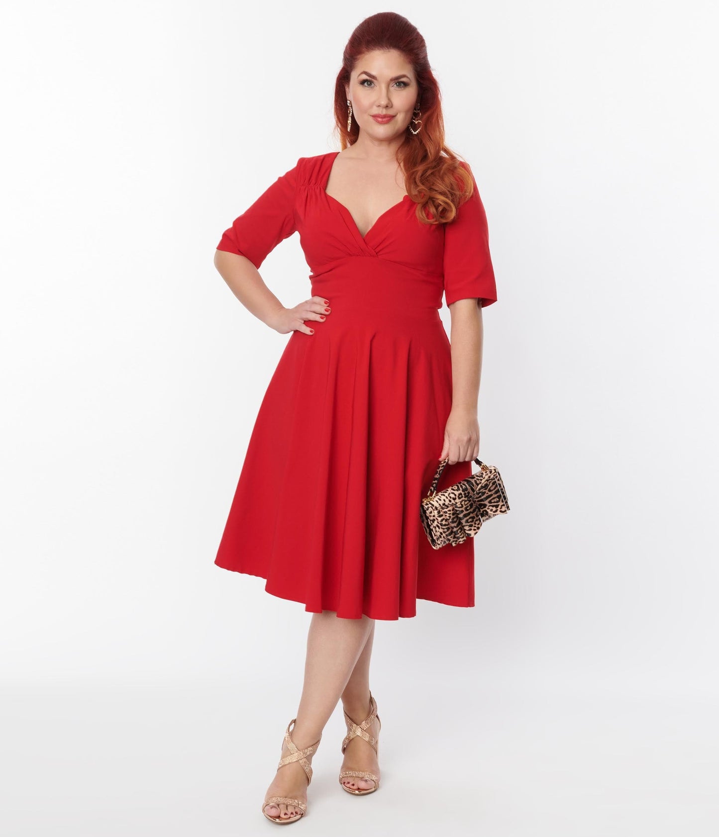 Collectif Plus Size Red Trixie Doll Dress