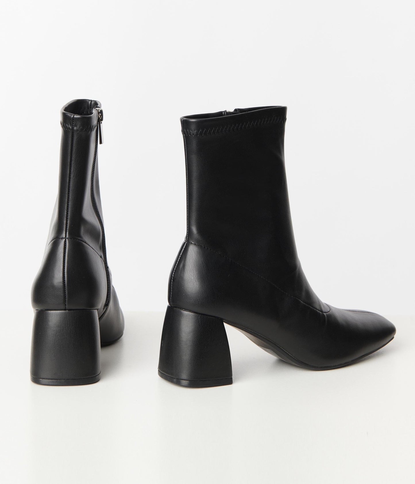 Black Leatherette Booties