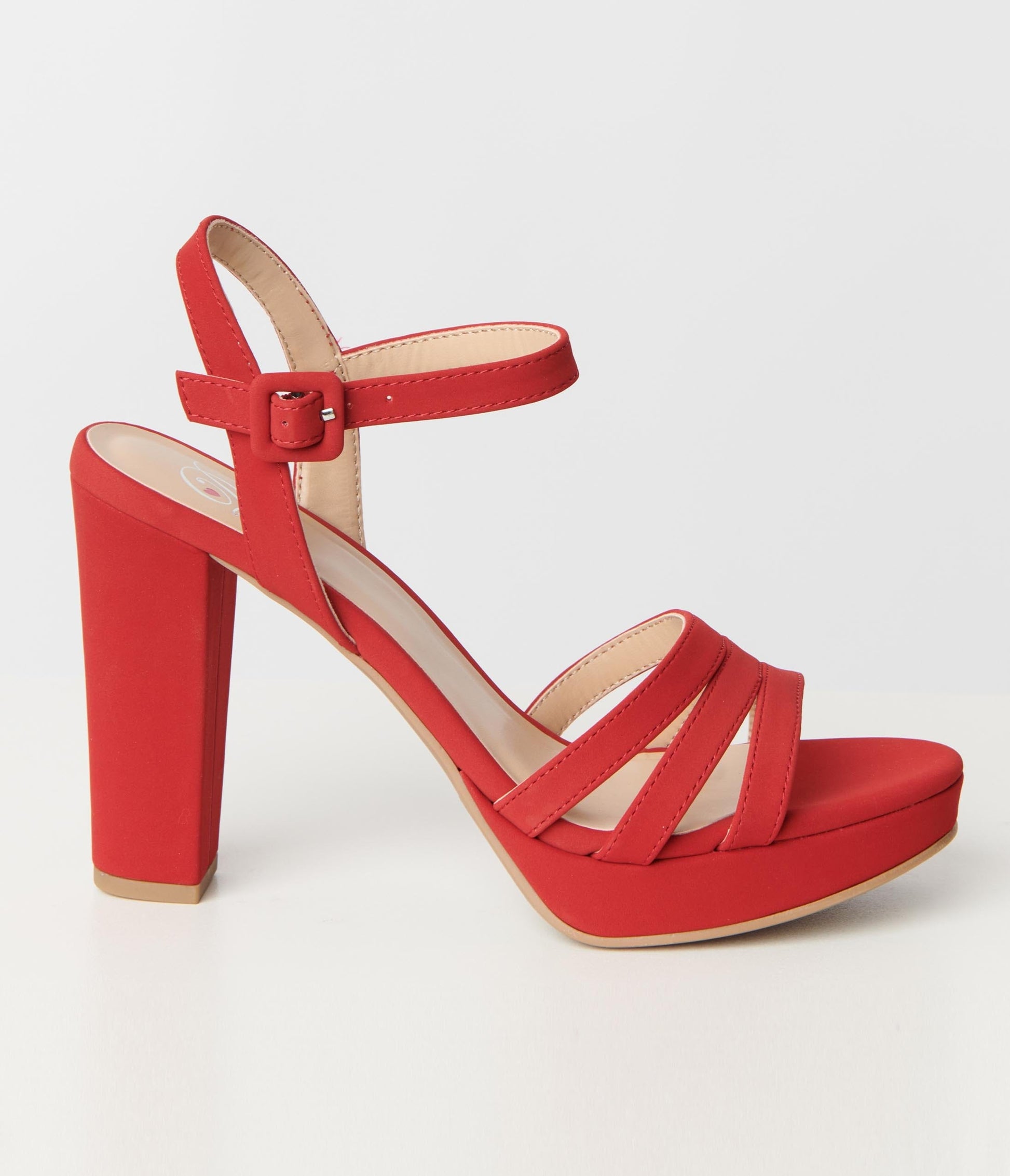 Lipstick Red Platform Heel Sandals