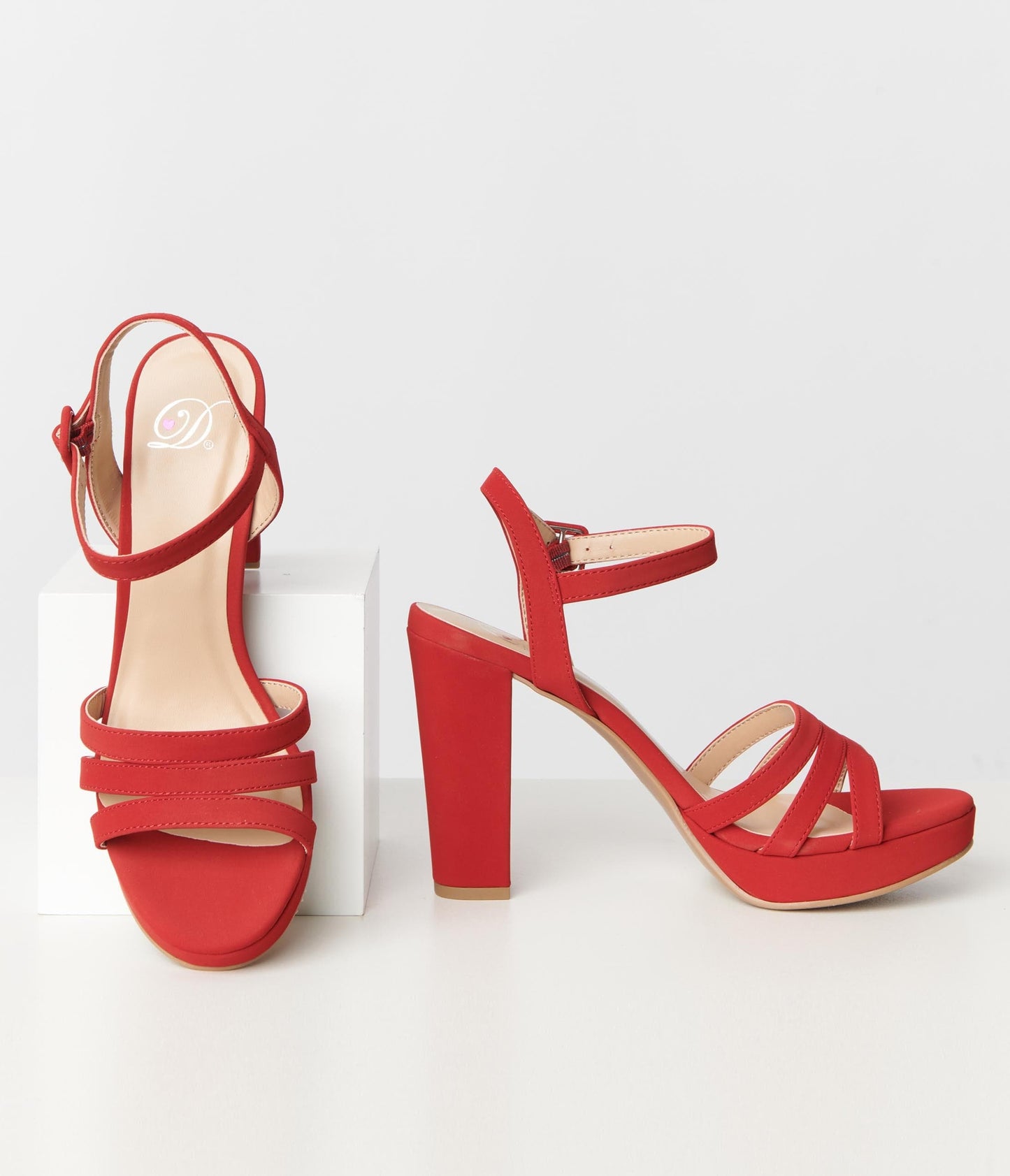 Lipstick Red Platform Heel Sandals