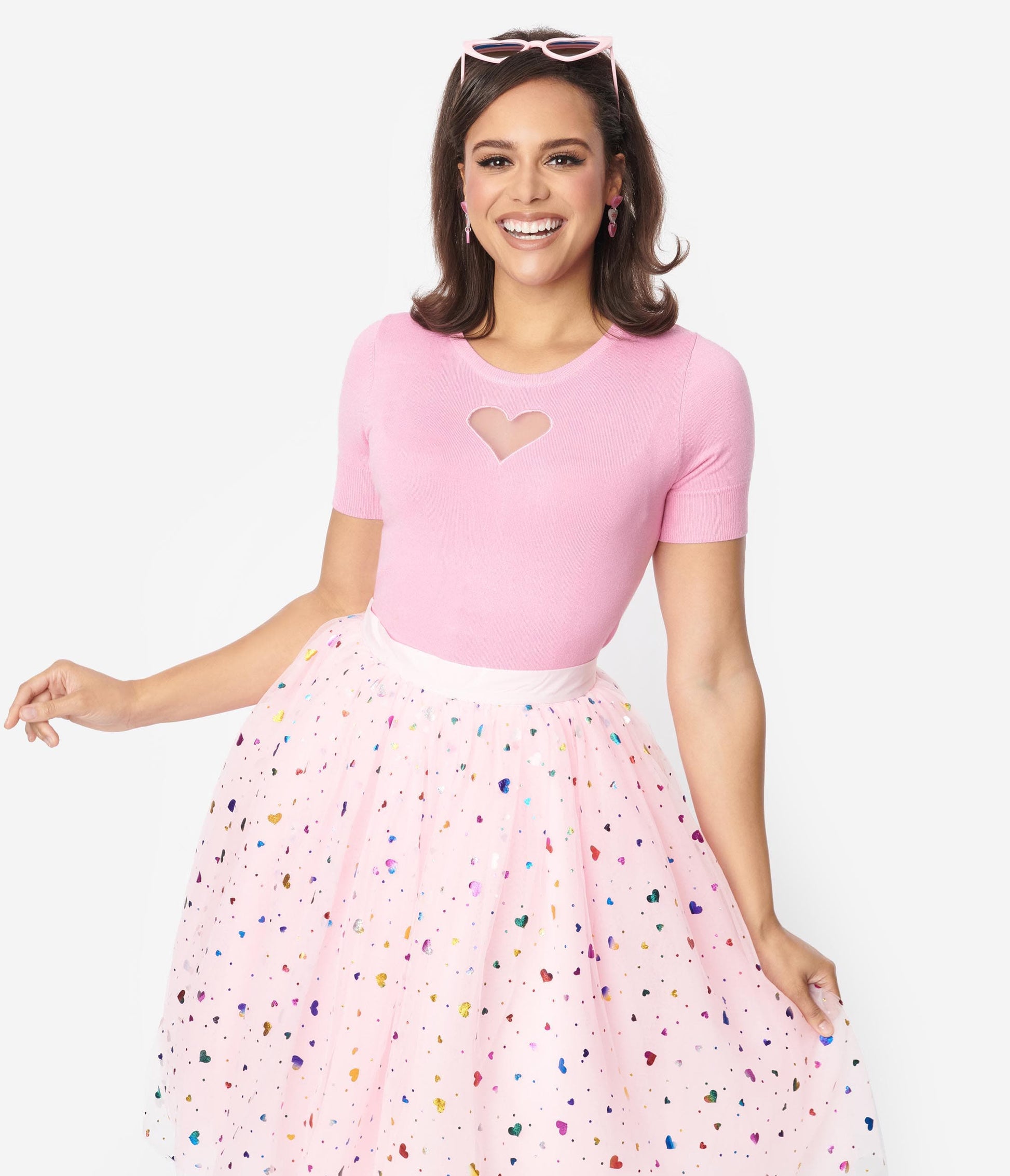 Hell Bunny Pink Heart Top