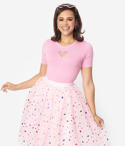 Hell Bunny Pink Heart Top