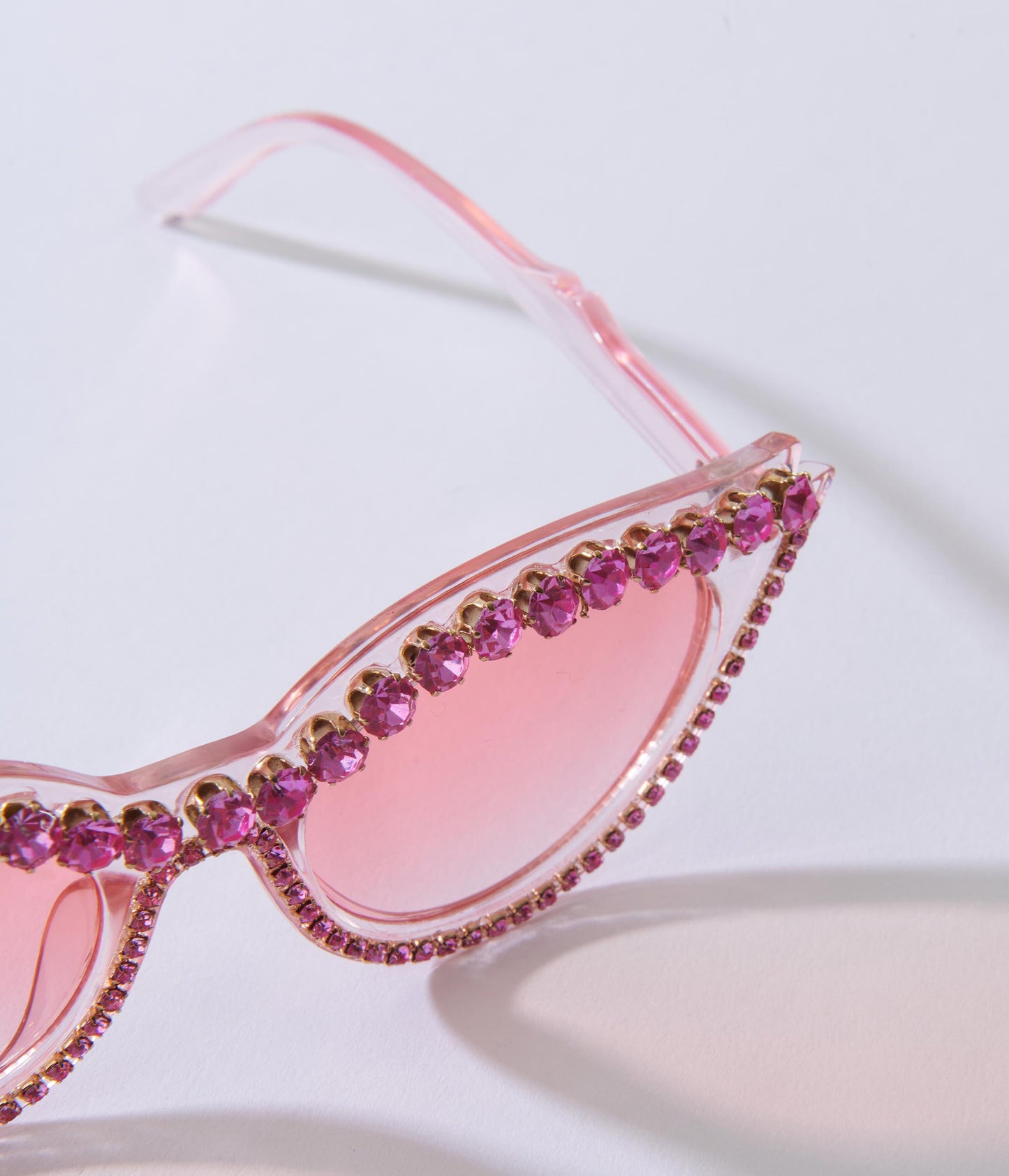 Pink Bejeweled Cat Eye Glasses