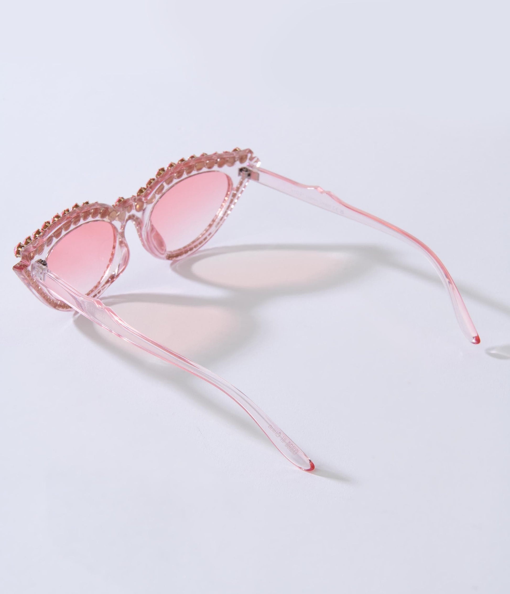 Pink Bejeweled Cat Eye Glasses