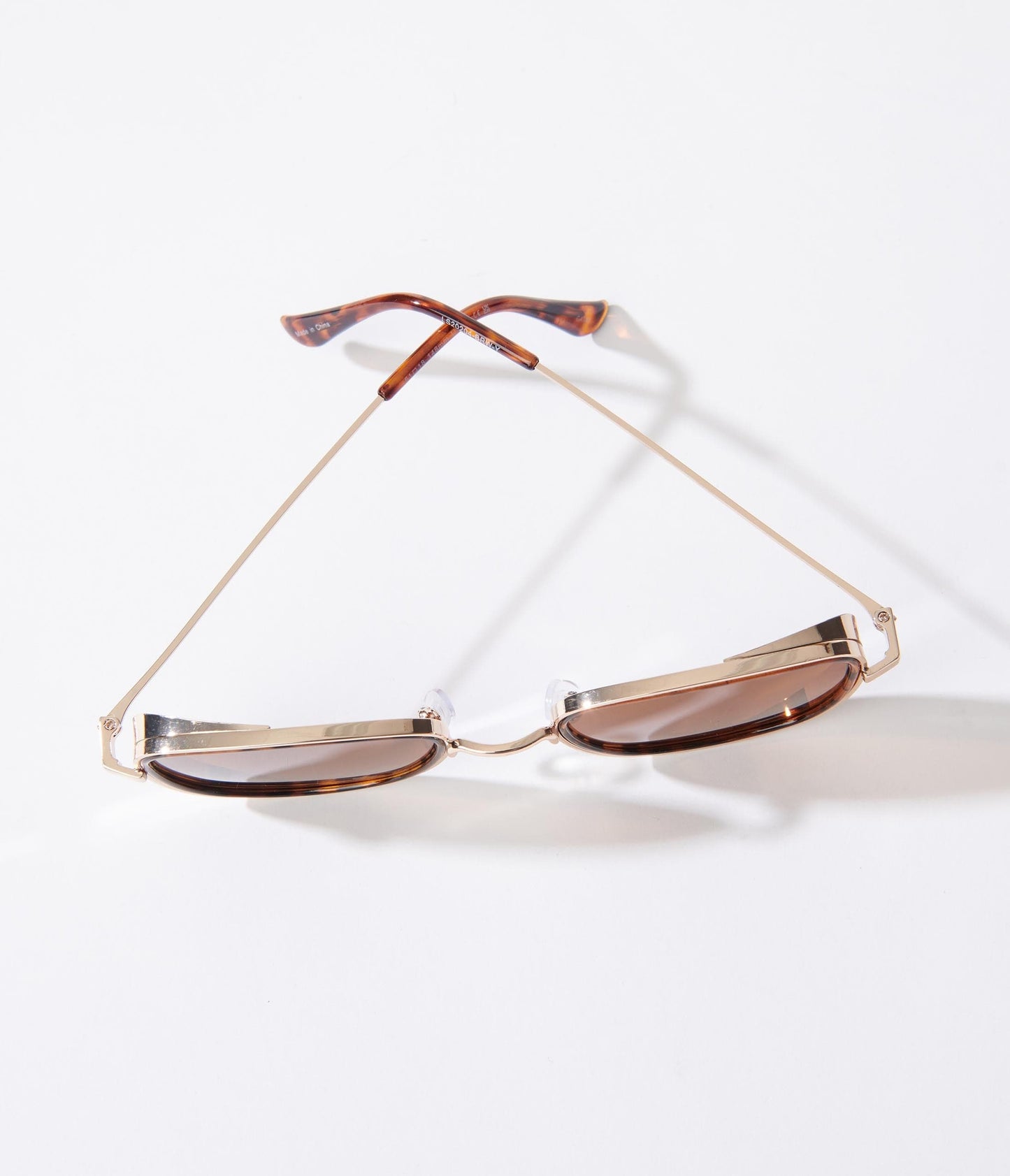 Gold & Tortoise Thick Frame Square Sunglasses