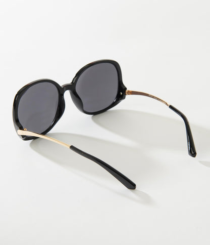 Black & Dark Tint Bug Eye Sunglasses