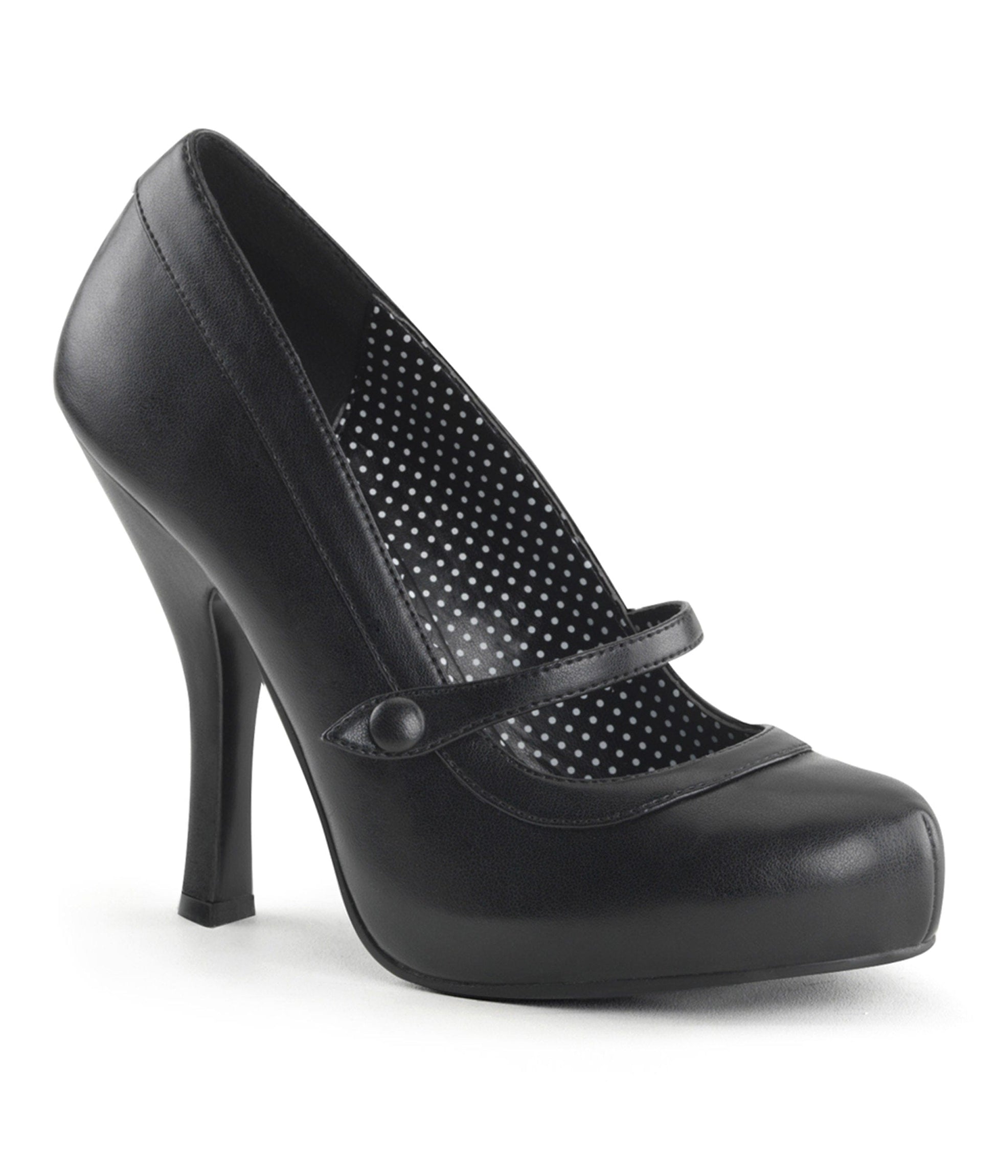 Black Leatherette Cutie Pie Pumps