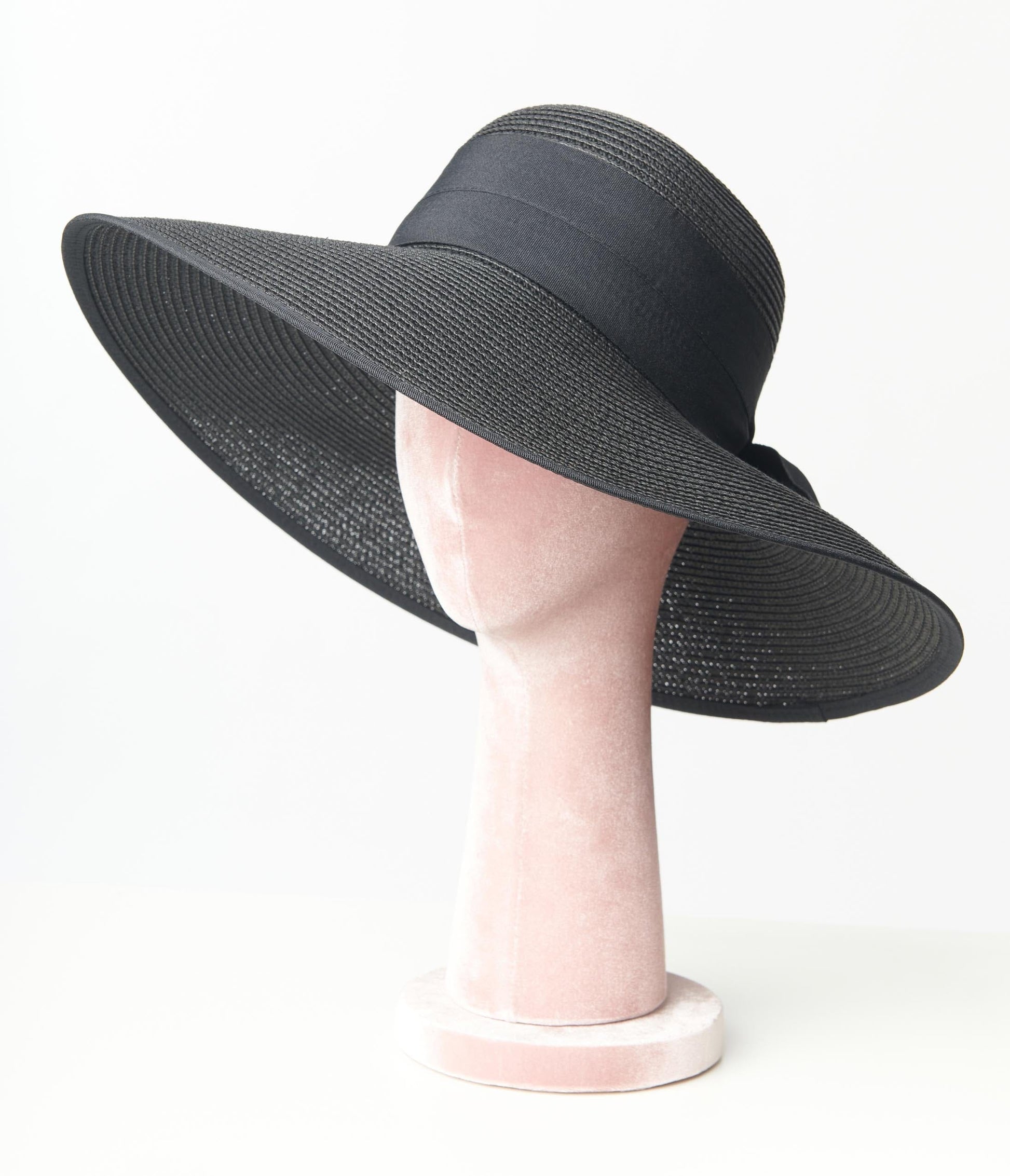 All Black Ribboned Sun Hat