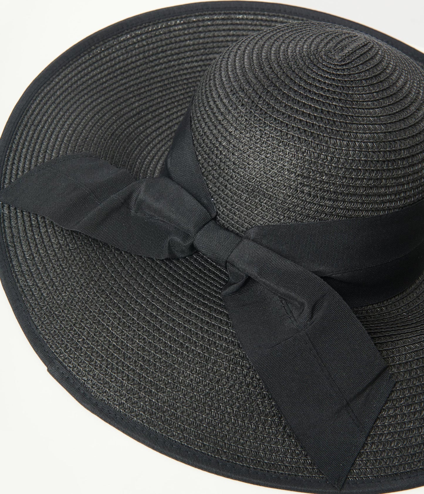 All Black Ribboned Sun Hat