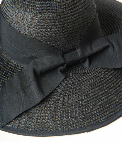 All Black Ribboned Sun Hat