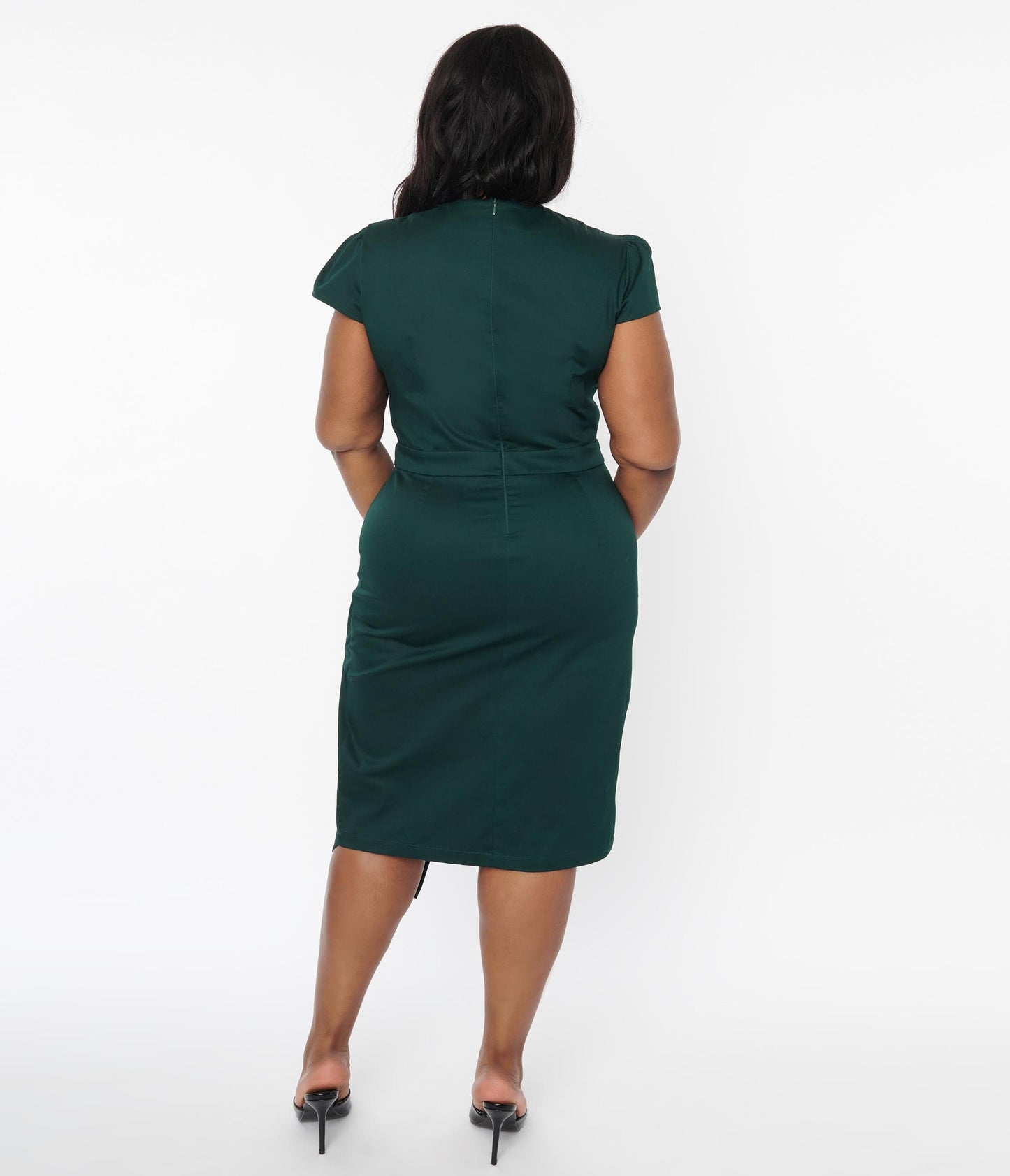 Emerald Green Twist Cut Out Wiggle Dress