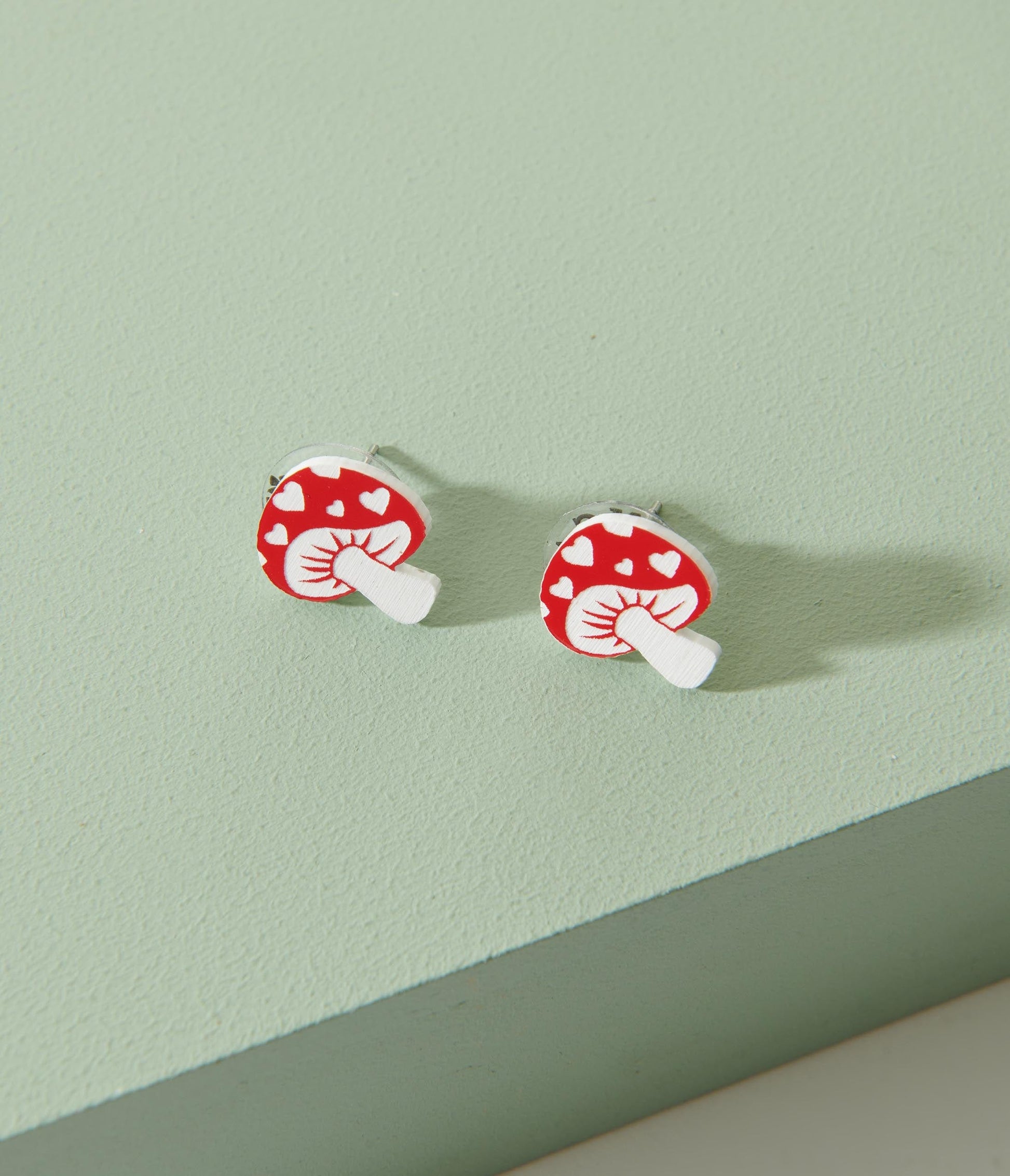 Red Mushy Gushy Lovey Dovey Earrings