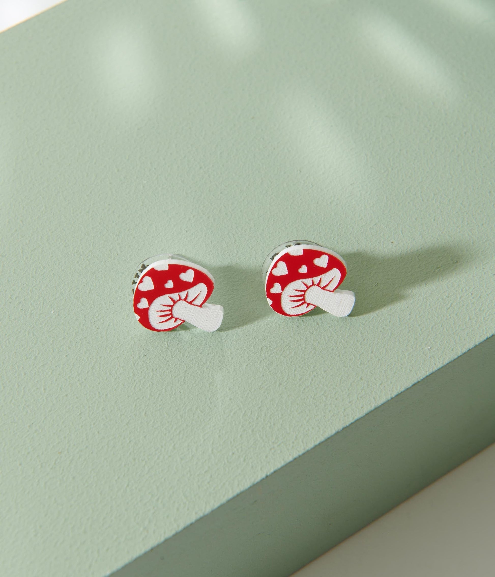 Red Mushy Gushy Lovey Dovey Earrings