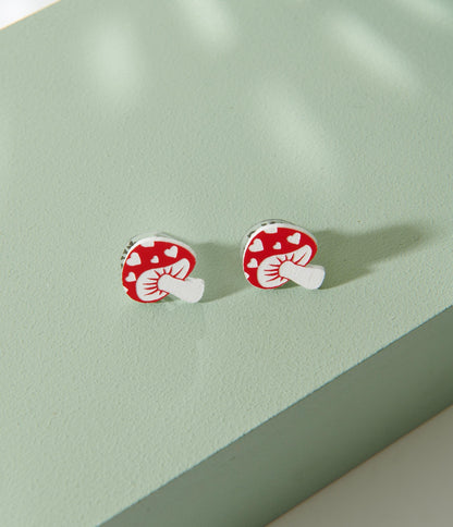 Red Mushy Gushy Lovey Dovey Earrings