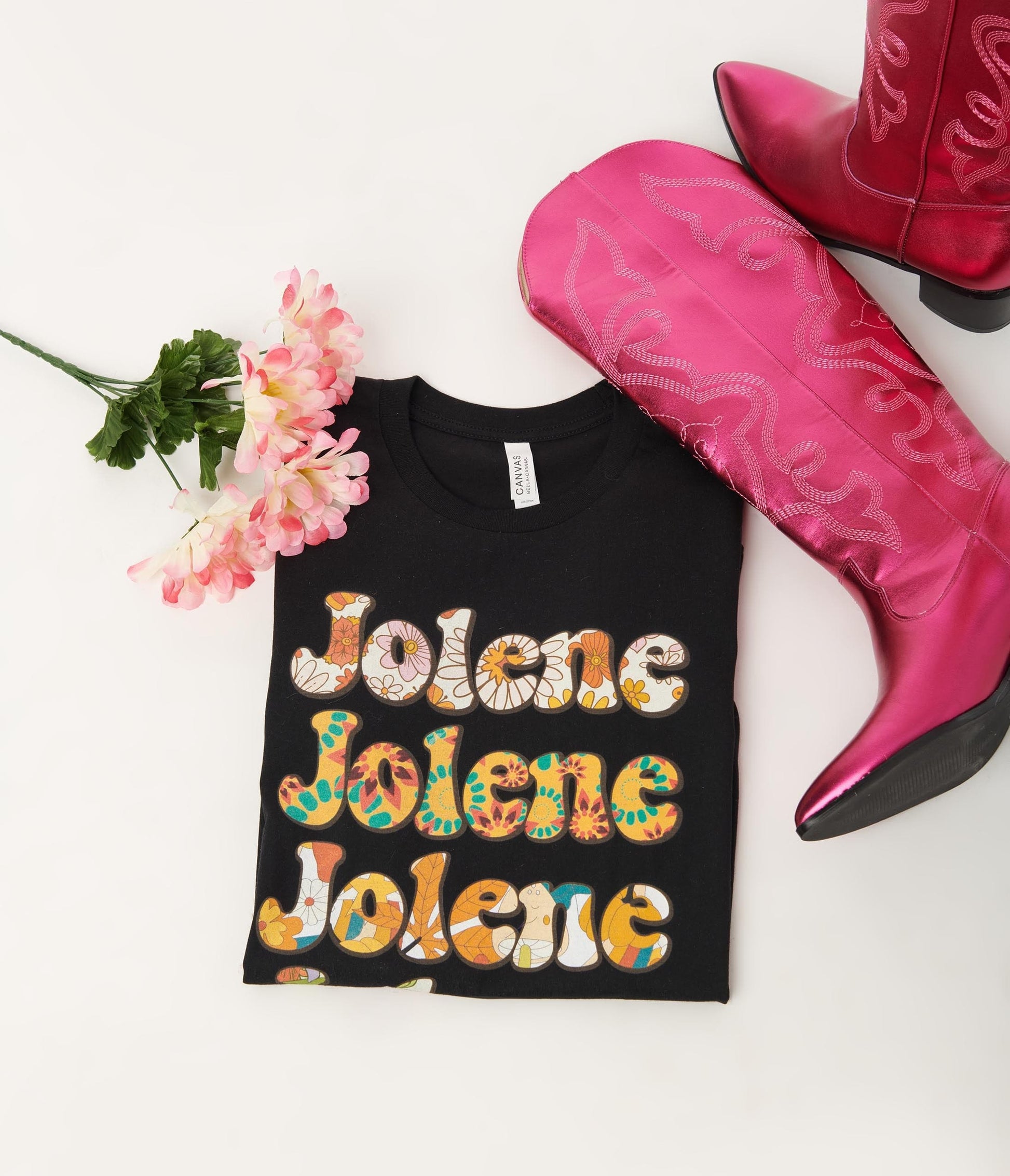 Dolly Parton Jolene Black Graphic Tee